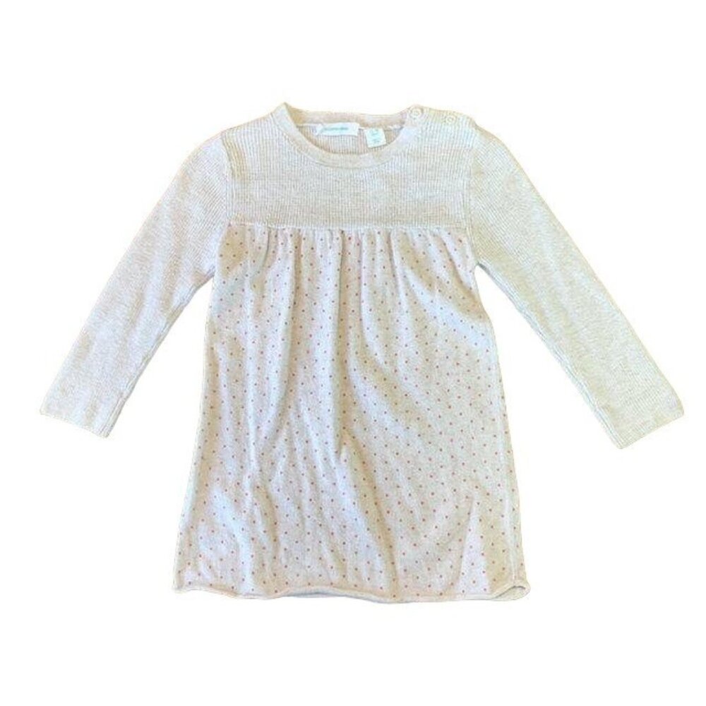 COUNTRY ROAD Baby Girls Knit Sweater Dress 12-18 Spotted Polka Dots Toddler Girl